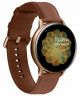 Galaxy Watch Active 2 (SM-R825) 44mm 4G Smartwatch: Gold Case, Brown Leather Strap
